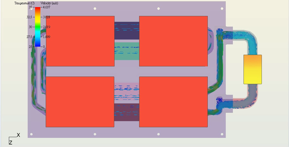 Simulación térmica para placa fría